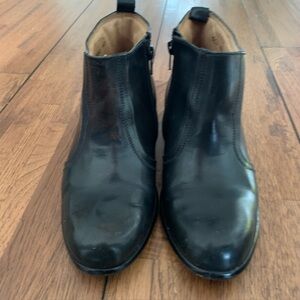 CREAZIONI-CARLITO | Zip Up Black Leather Chelsea Boots | Sz 40